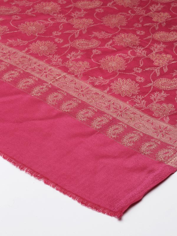 Women's Shahkaar Kaani Stole with Silky Zari Weave, (Size 72X208 CM)