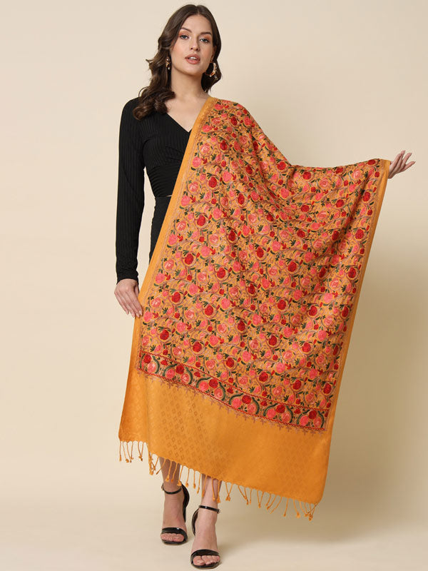 Pashmoda  Women's Embroidered Stole (Size 71X203 CM)