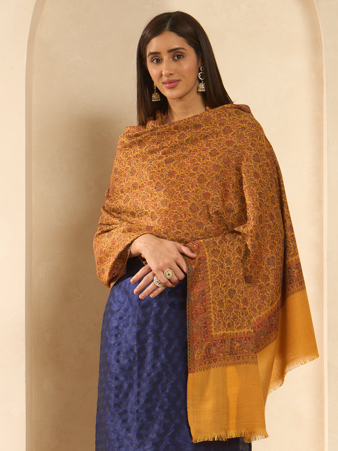 Women Fleur Royale Kashmiri Jamawar Woven Shawl