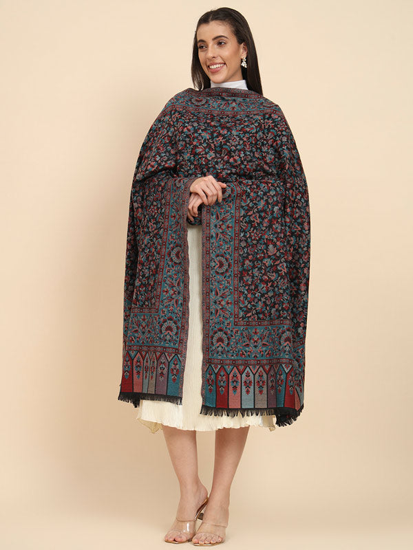 Women Dastaan Woven Design Jamawar Shawl (Size 101X203 CM)