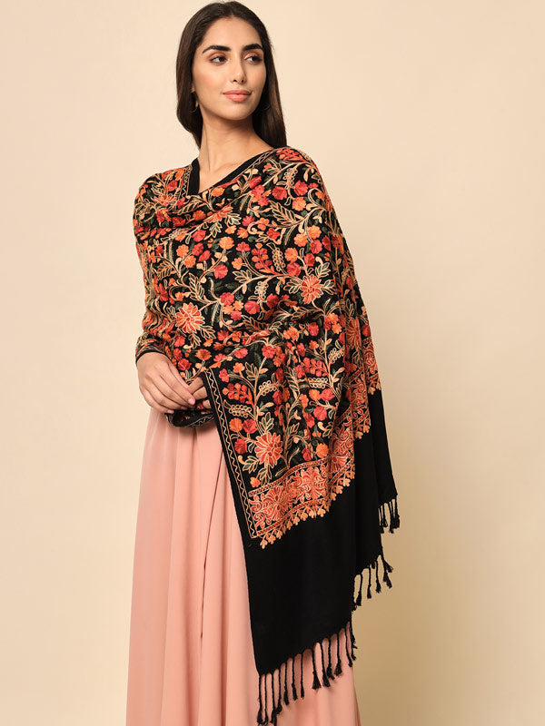 Women Embroidered Stole (Size 71X203 CM)