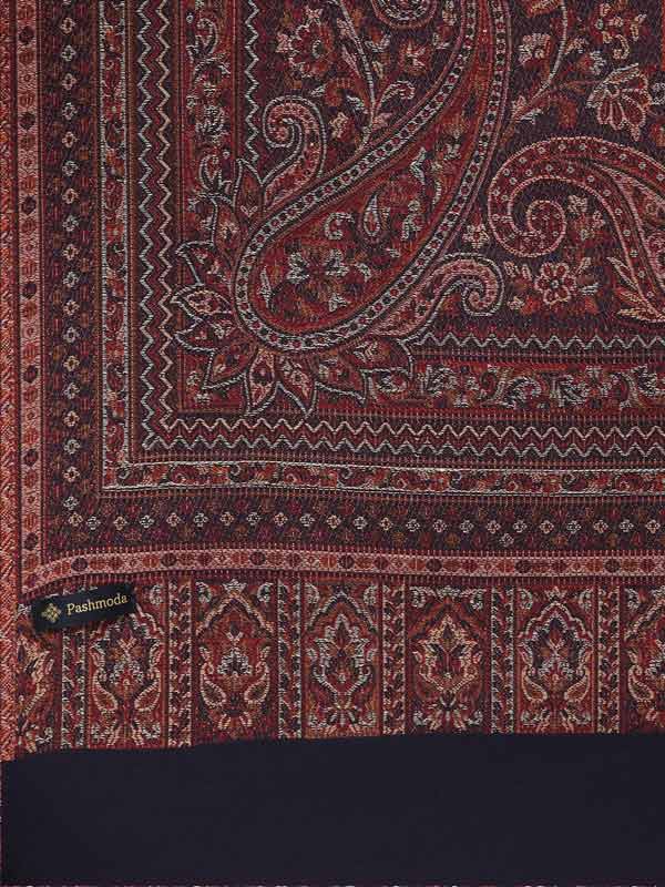 Women's Aaraish Kashmiri Royal Paisley Design Jamawar Shawl (Size: 101 X 203 Cms)