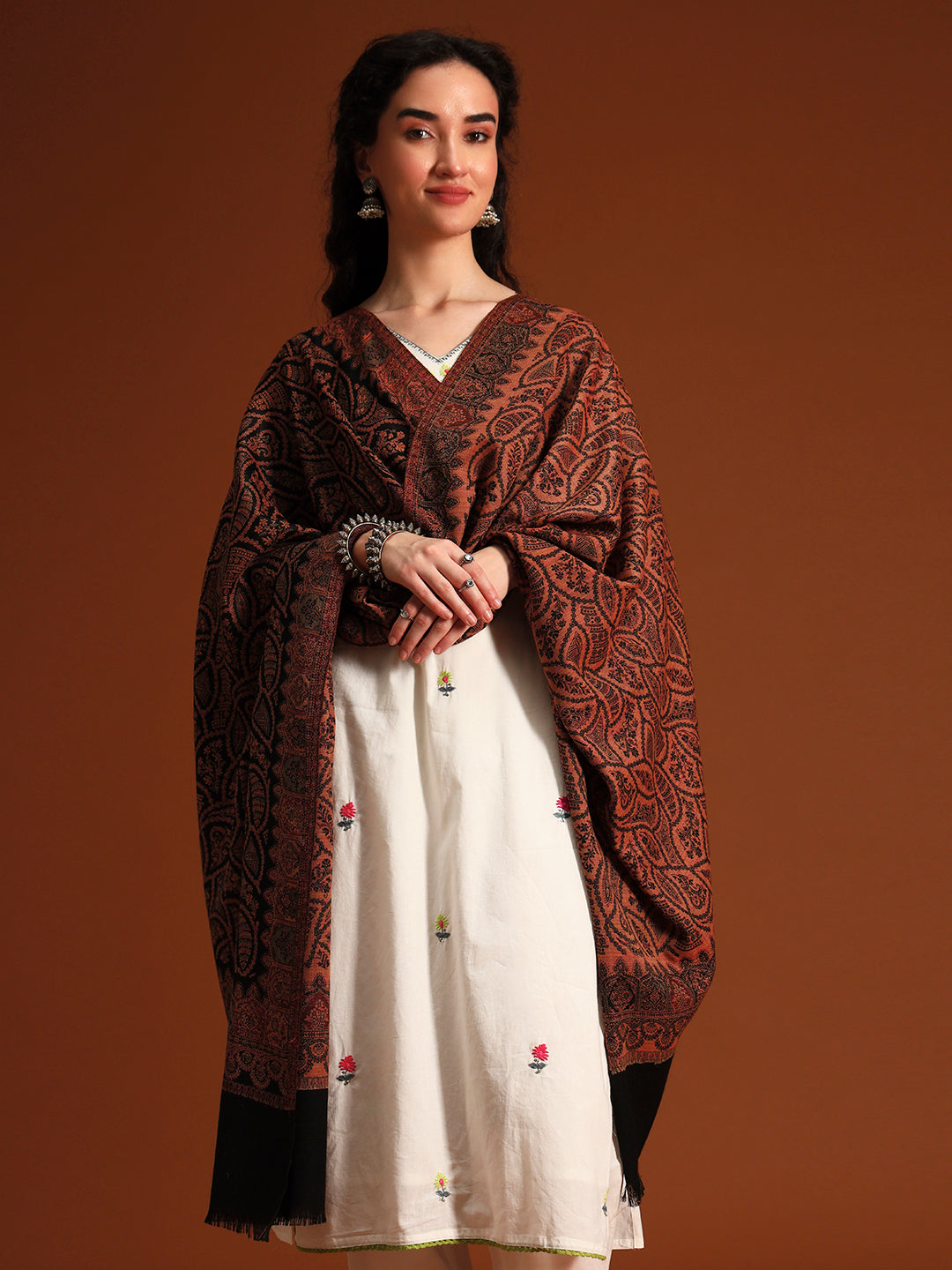 Women Shahi Jaal Kashmiri Jamawar Woven Shawl