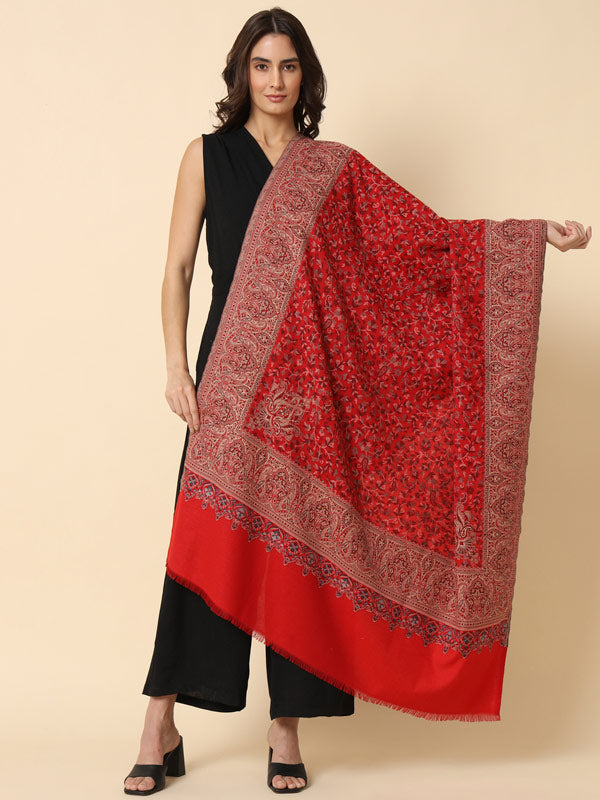 Women's Surmai Kaani Woven Design Shawl (Size: 101 X 203 Cms)