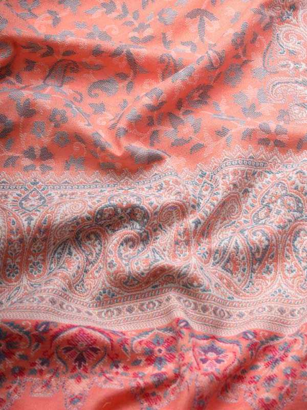 Women's Surmai Kaani Woven Design Shawl (Size: 101 X 203 Cms)