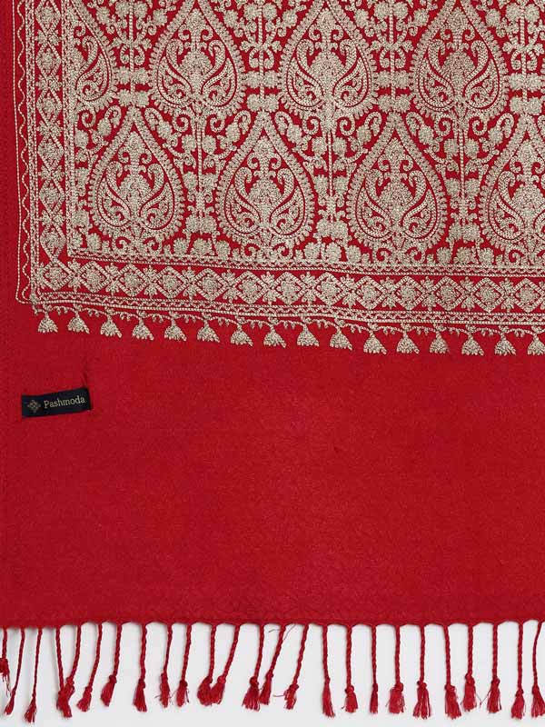 Women's Shalimaar Kashmiri Aari Embroidery Stole (Size: 71X203 CM)