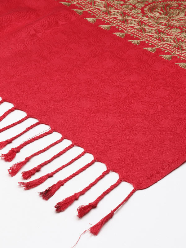 Women's Shalimaar Kashmiri Aari Embroidery Stole (Size: 71X203 CM)