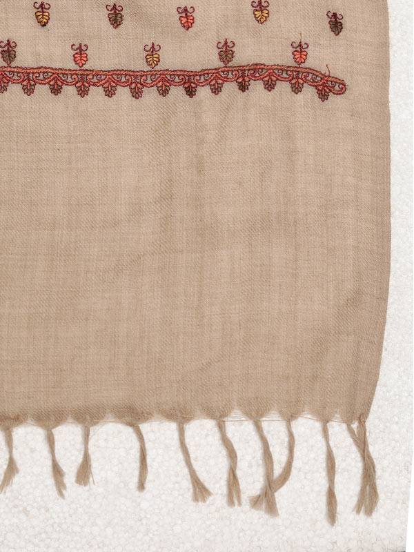 Women's Pure Wool Hand Embroidered Kashmiri Shawl (Size: 101 X 203 Cms)