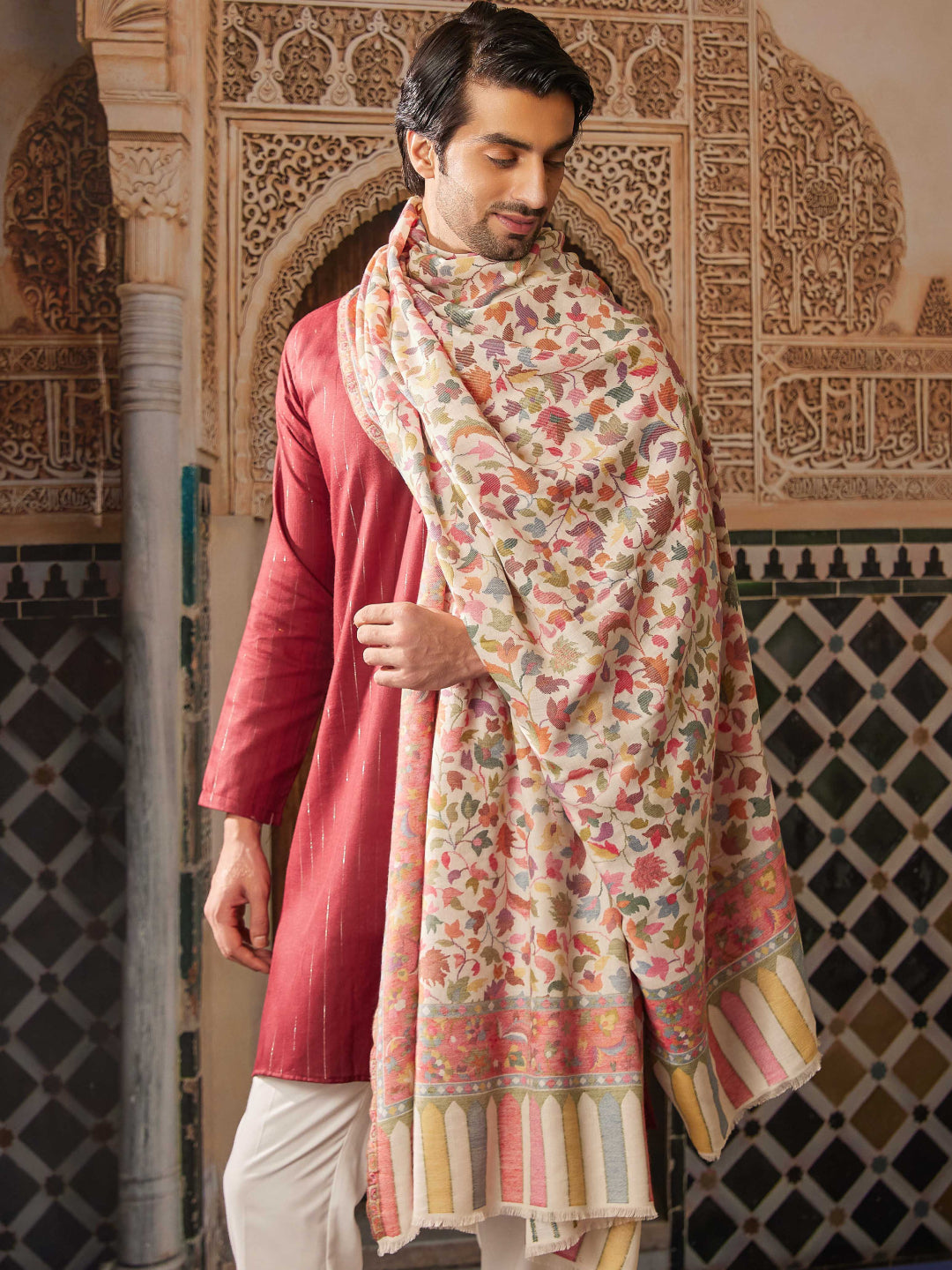 Pashmoda Mens Rubab Kaani Gents Lohi (Size: 101x203 Cm)