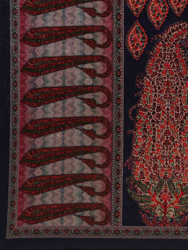 Men Ethnic Velvet Printed Stole (Size: 71X203 CM)