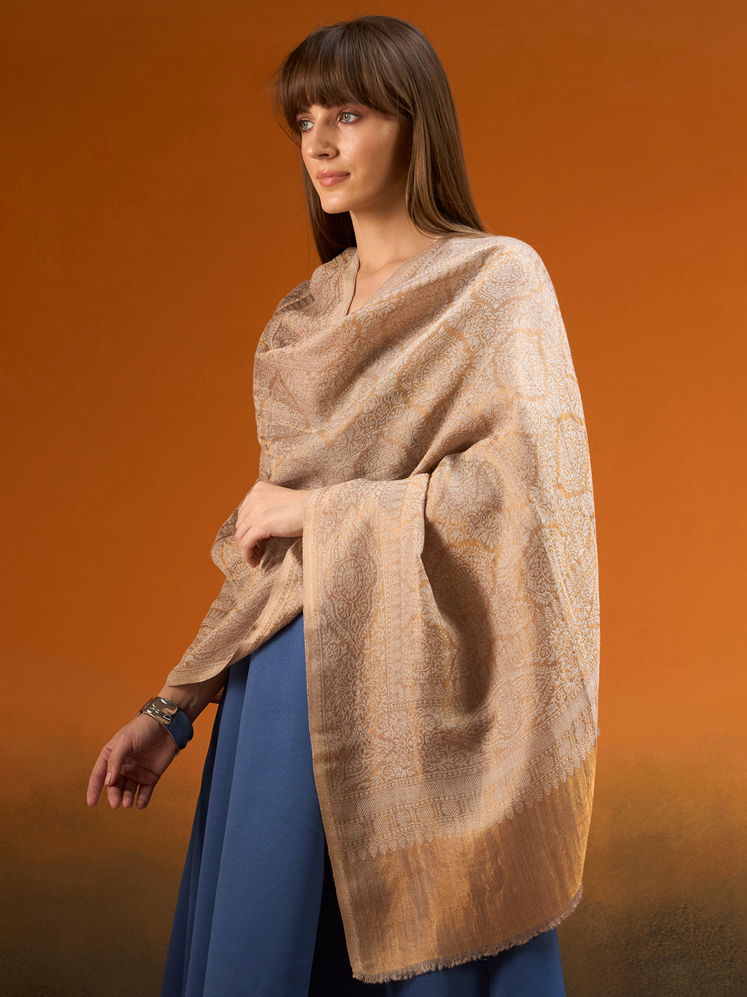Women Imperial trellis Zari Stole