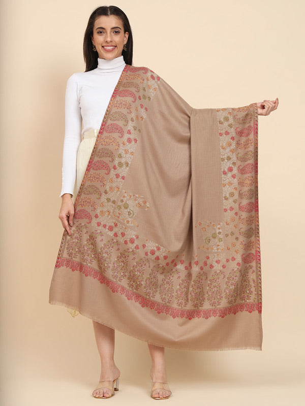 Women Shalimaar Kaani Wool Shawl (Size 101X203 CM)