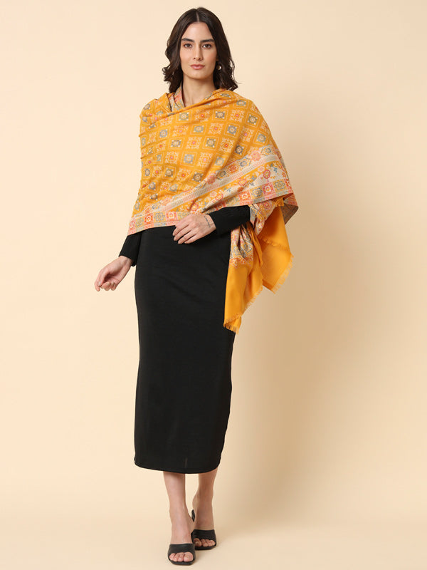 Women's Chaman Kaani Woven Design Shawl (Size: 101 X 203 Cms)