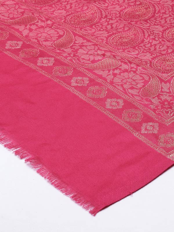 Women's Nashaat Kaani Stole with Silky Zari Weave (Size 72X208 CM)