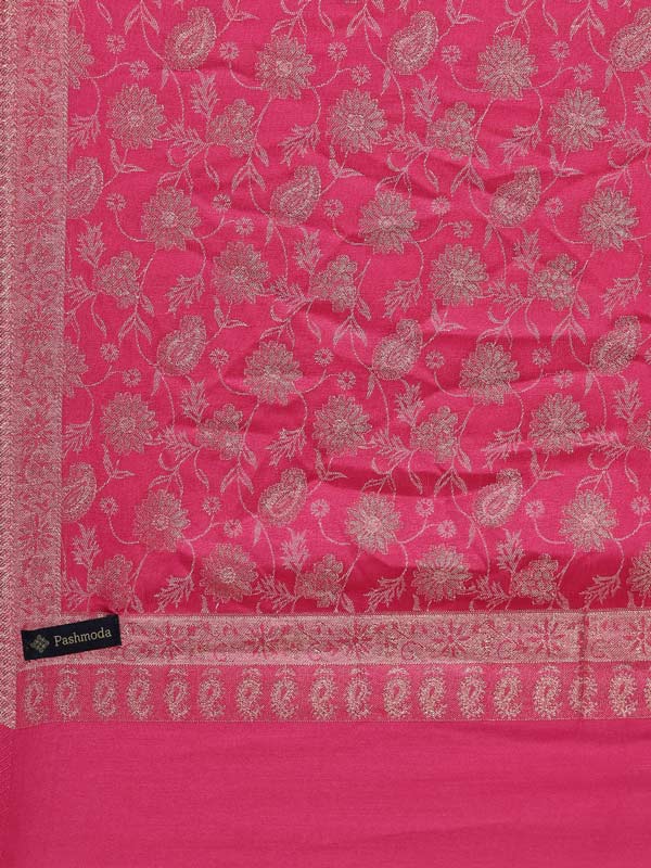 Women's Shahkaar Kaani Stole with Silky Zari Weave, (Size 72X208 CM)