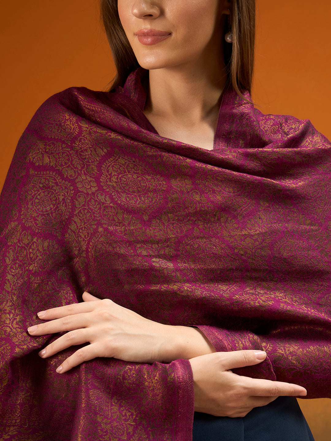 Women Imperial trellis Zari Stole