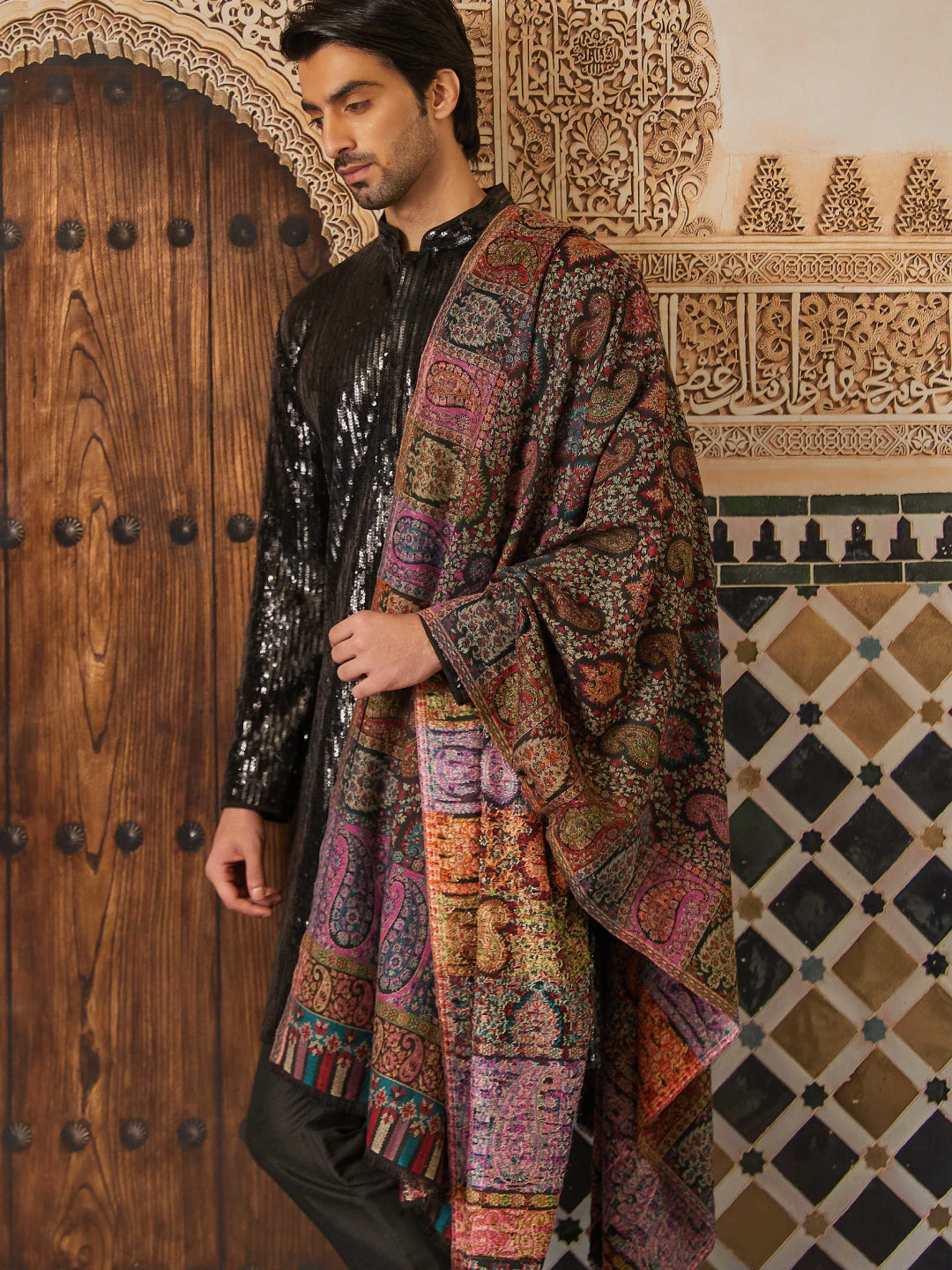 Pashmoda Mens Kaani Shawl (Size: 101x203 Cm)