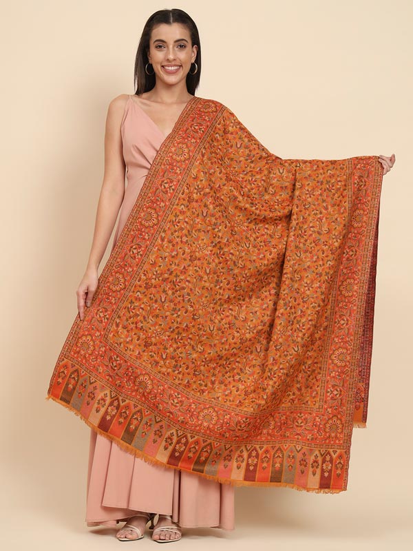 Women Dastaan Woven Design Jamawar Shawl (Size 101X203 CM)