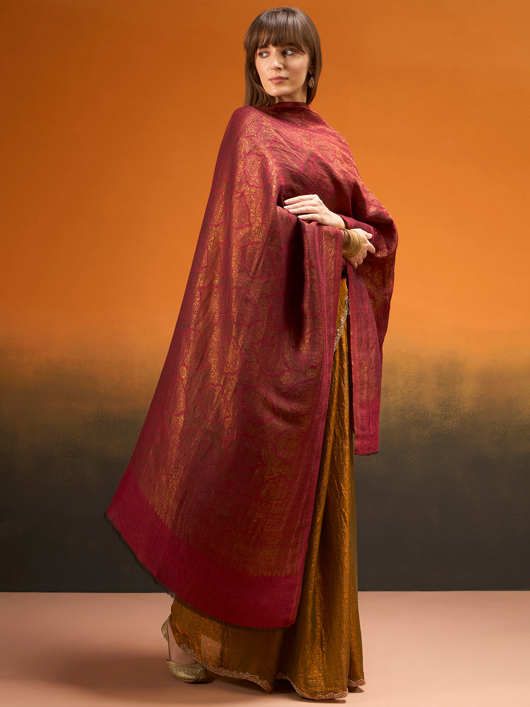 Women Imperial trellis Zari Stole