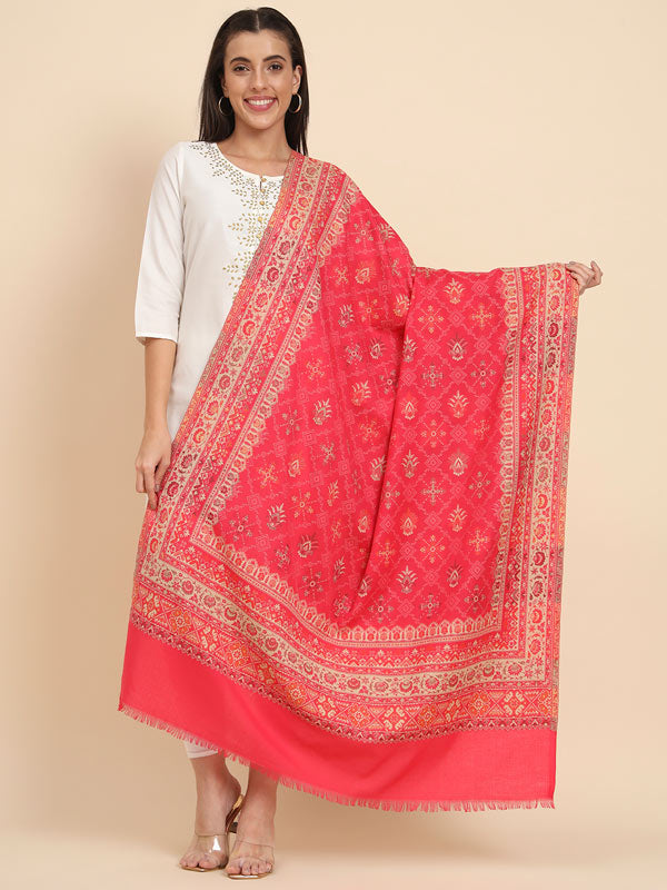 Women Zarif Woven Design Jamawar Shawl (Size 101X203 CM)