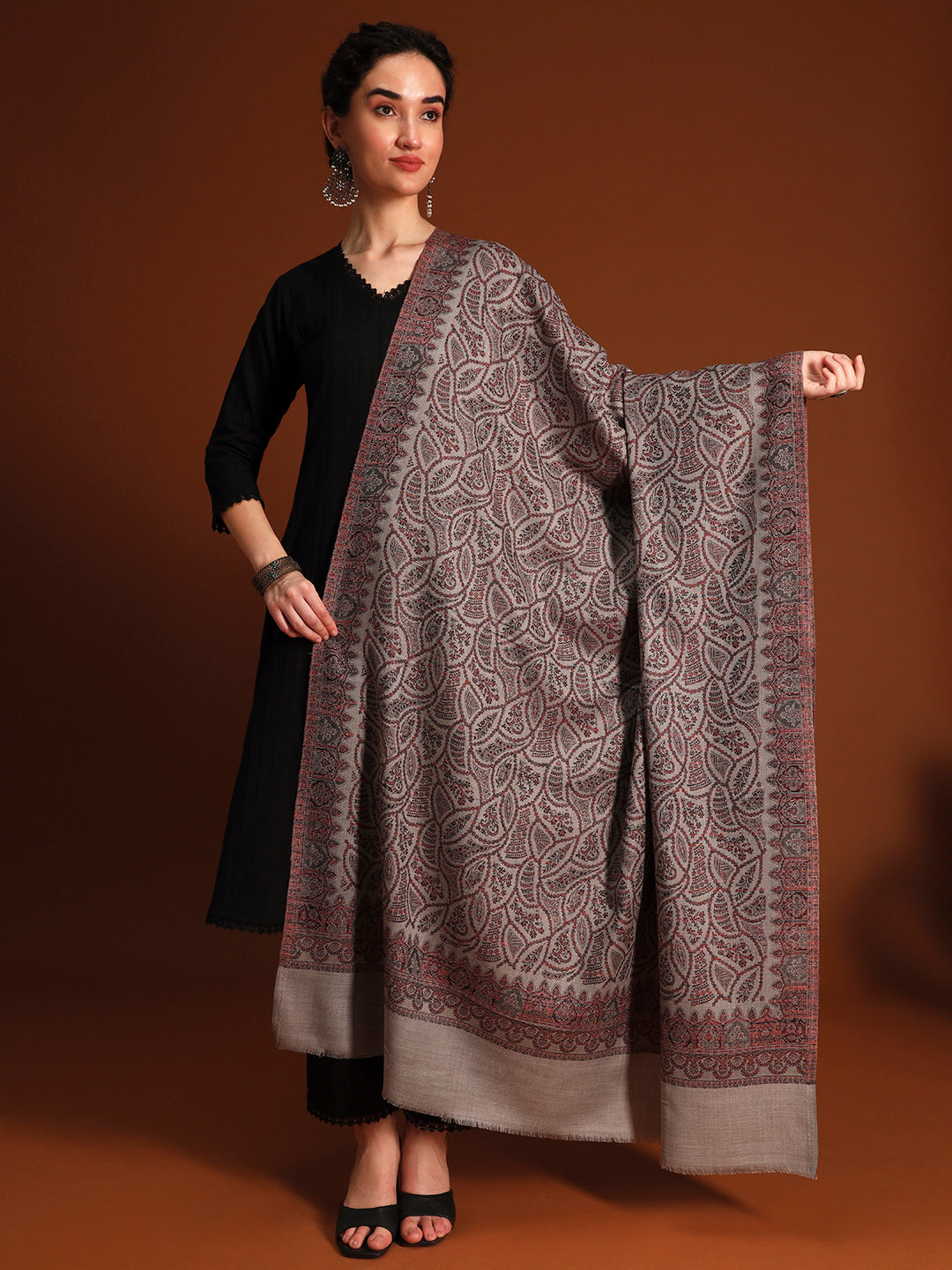 Women Shahi Jaal Kashmiri Jamawar Woven Shawl