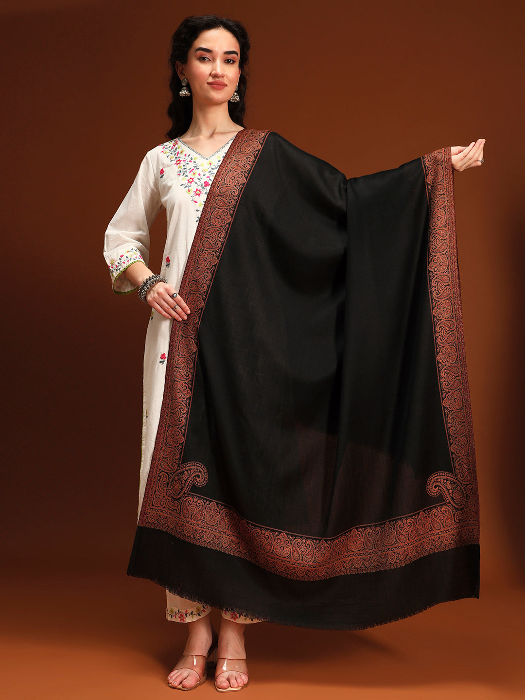 Women Naqsh Kashmiri Jamawar Woven Shawl