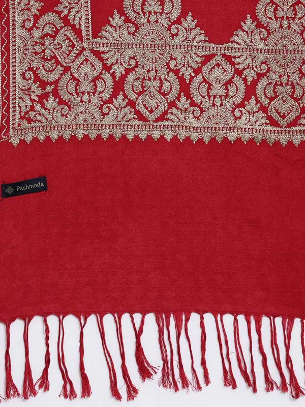 Women's Zarif Kashmiri Aari Embroidery Stole (Size: 71X203 CM)