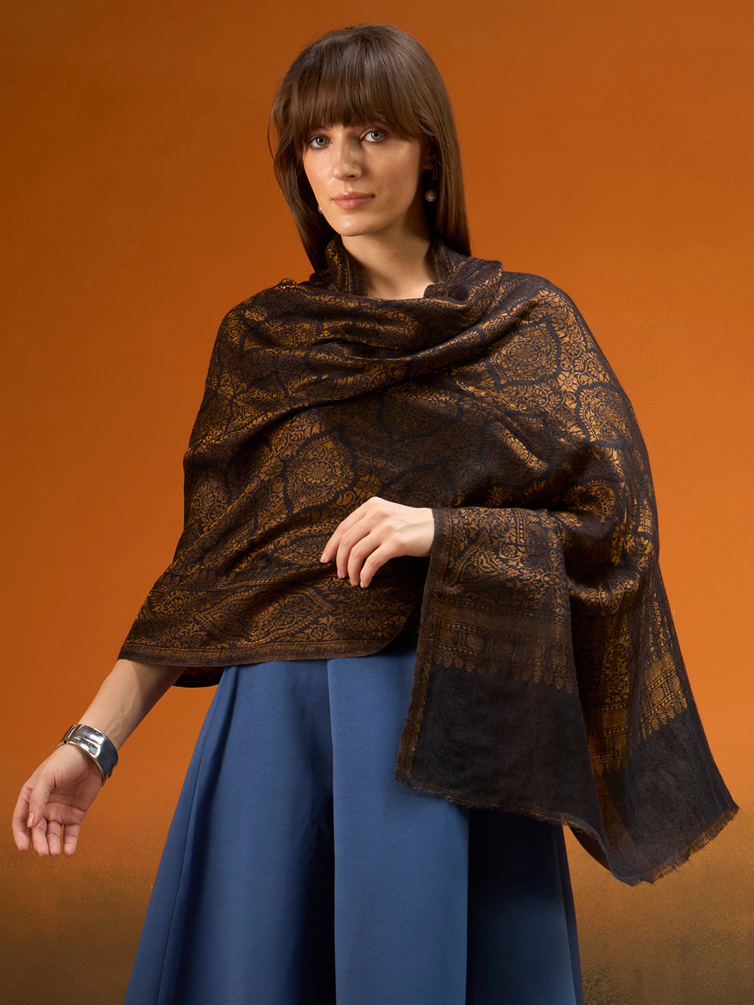 Women Imperial trellis Zari Stole