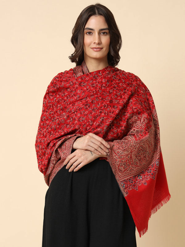 Women's Surmai Kaani Woven Design Shawl (Size: 101 X 203 Cms)