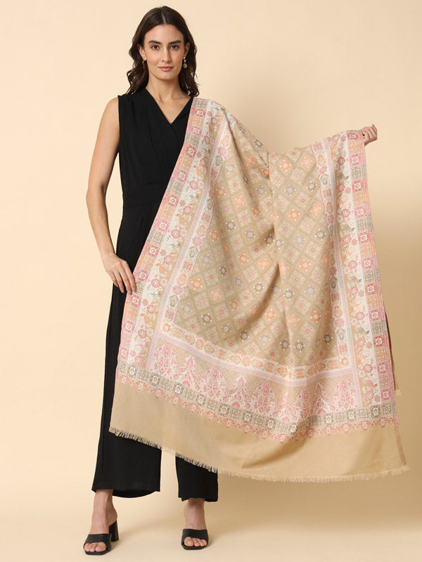 Women's Chaman Kaani Woven Design Shawl (Size: 101 X 203 Cms)