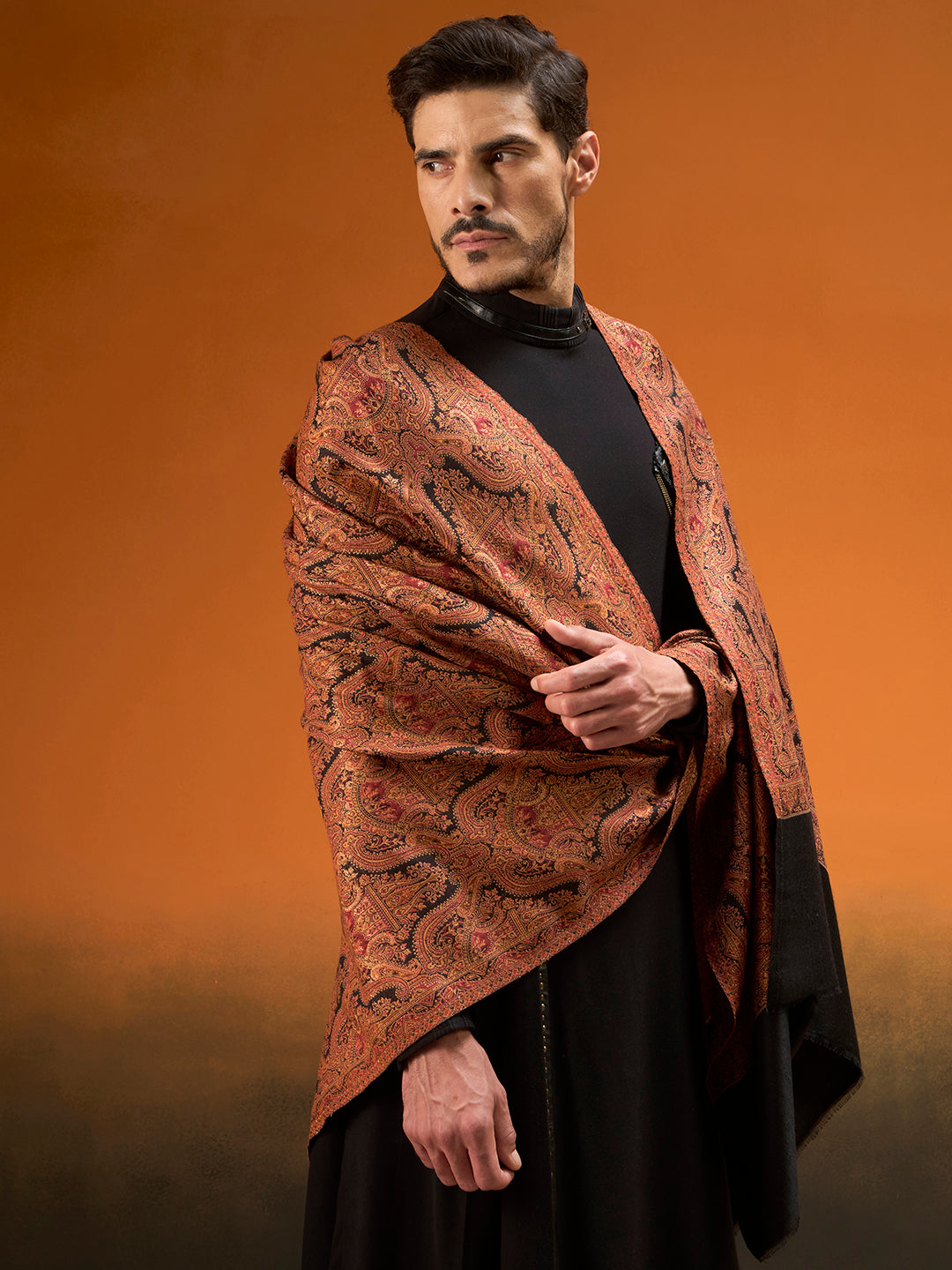 Men Gulnaar Royale Reversible Kaani Zari Shawl