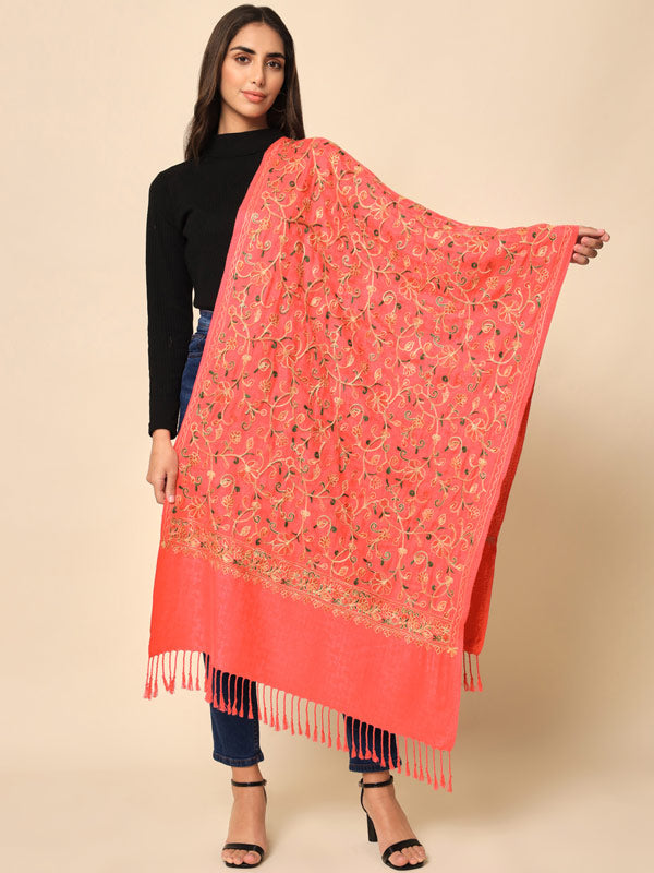 Women khushnuma Embroidered Stole (Size 71X203 CM)