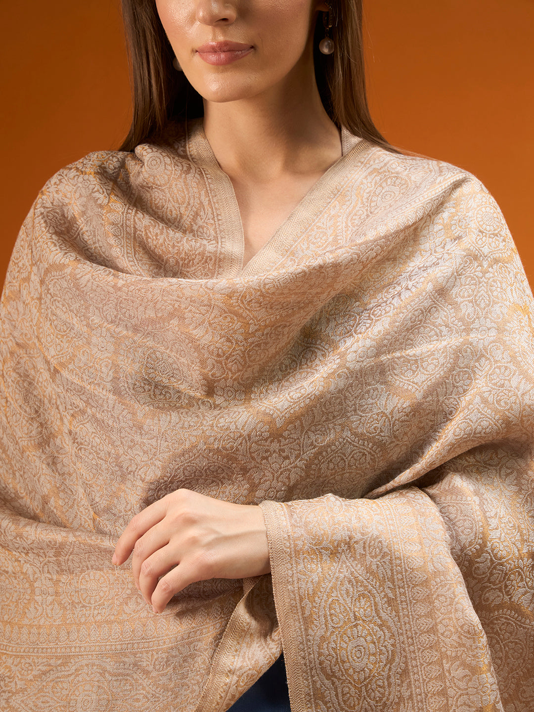 Women Imperial trellis Zari Stole