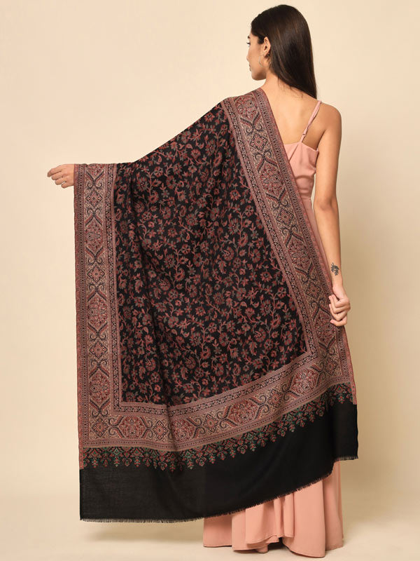 Women Woven Design Jamawar Shawl (Size 101X203 CM)