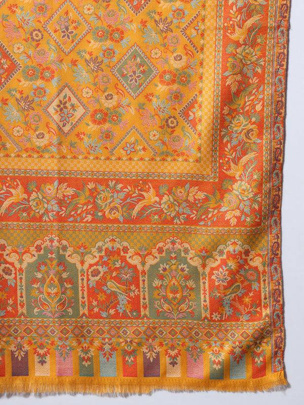 Women Bahari Woven Design Jamawar Shawl (Size 101X203 CM)