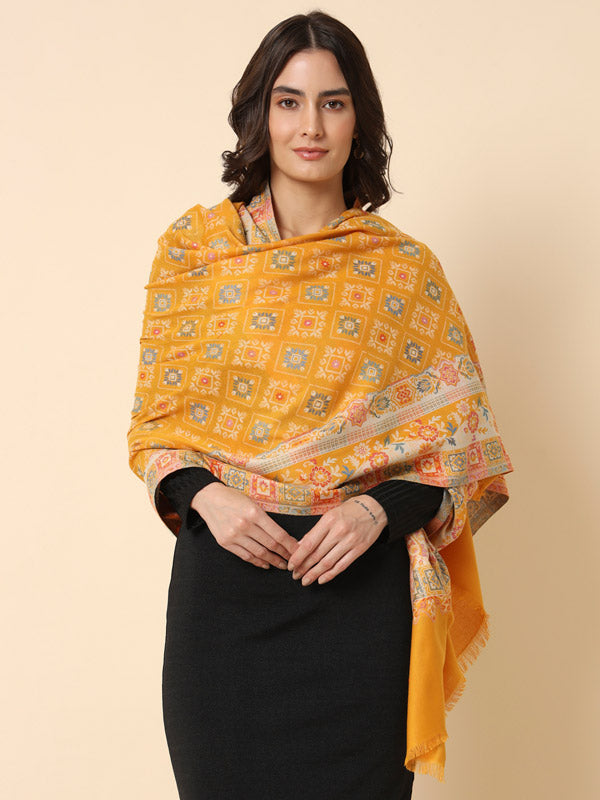 Women's Chaman Kaani Woven Design Shawl (Size: 101 X 203 Cms)