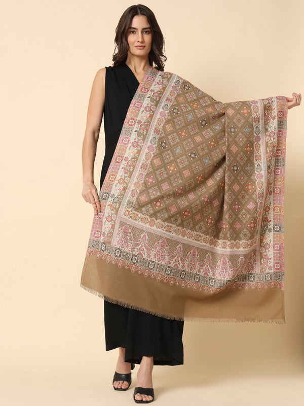 Women's Chaman Kaani Woven Design Shawl (Size: 101 X 203 Cms)