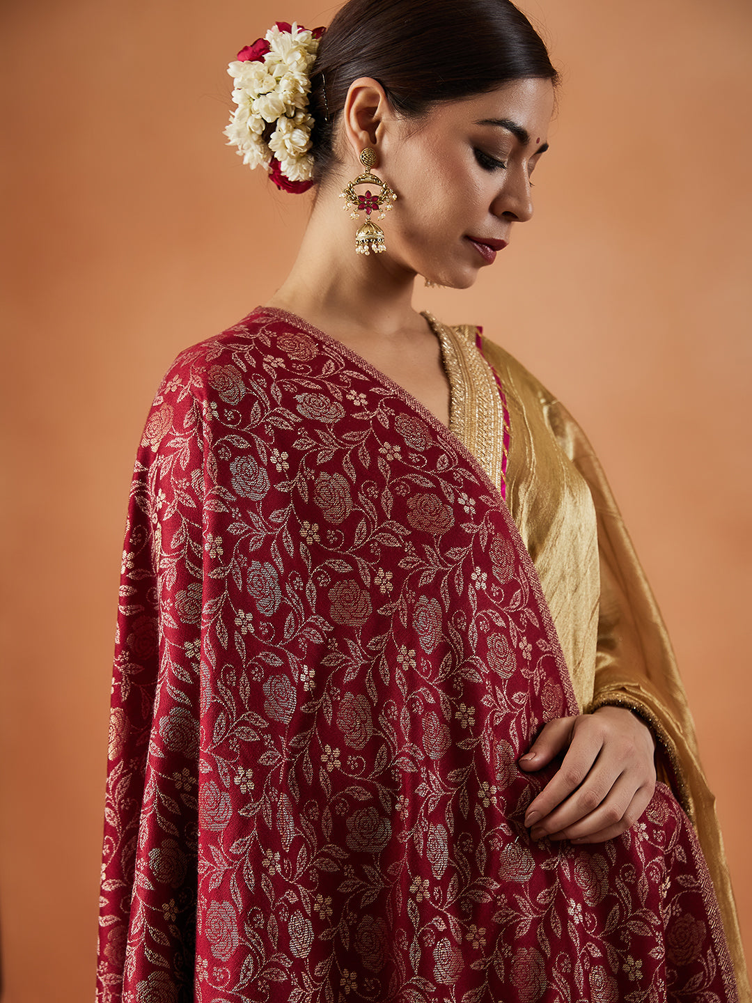 Pashmoda Women Rukhsaar Kaani Stole (Size : 71X203 CM)