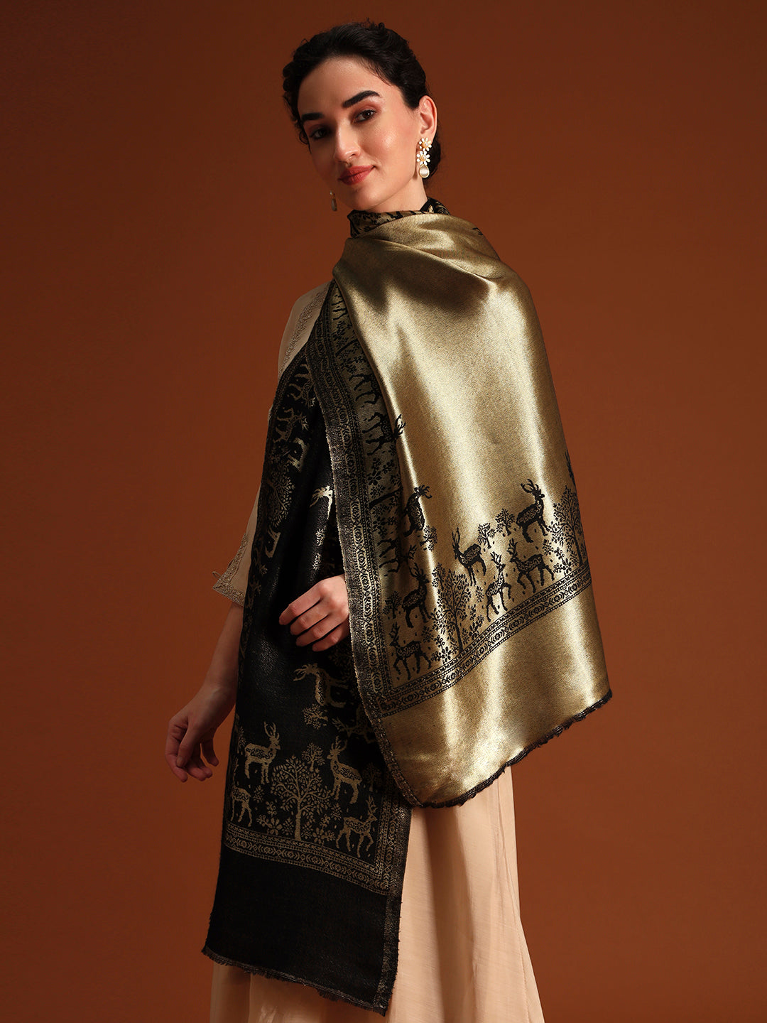 Women Shahi Caravan Zari Stole