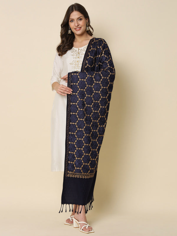 Women's Shalimaar Embroidered Stole (Size 71X203 CM)