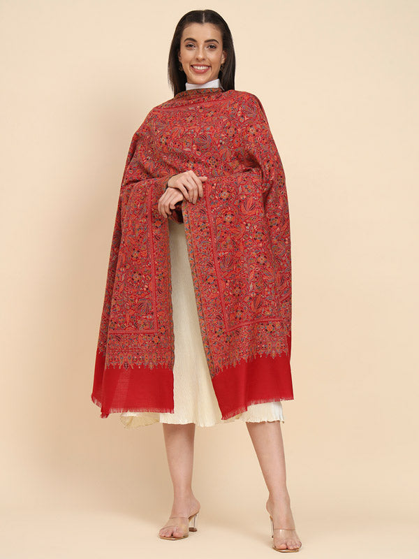 Women  Gul-e-meher Kaani Wool Shawl (Size 101X203 CM)