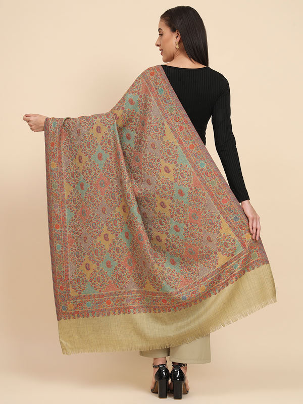 Women’s Nashaat Melange Kaani Wool Shawl (Size 101X203 CM)