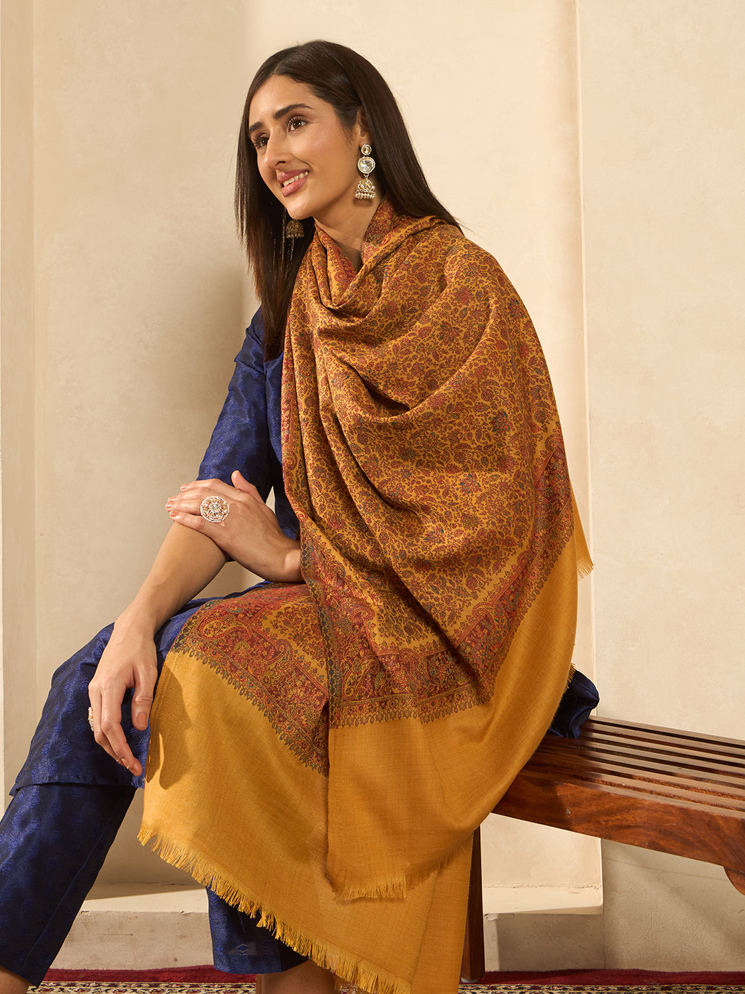 Women Fleur Royale Kashmiri Jamawar Woven Shawl