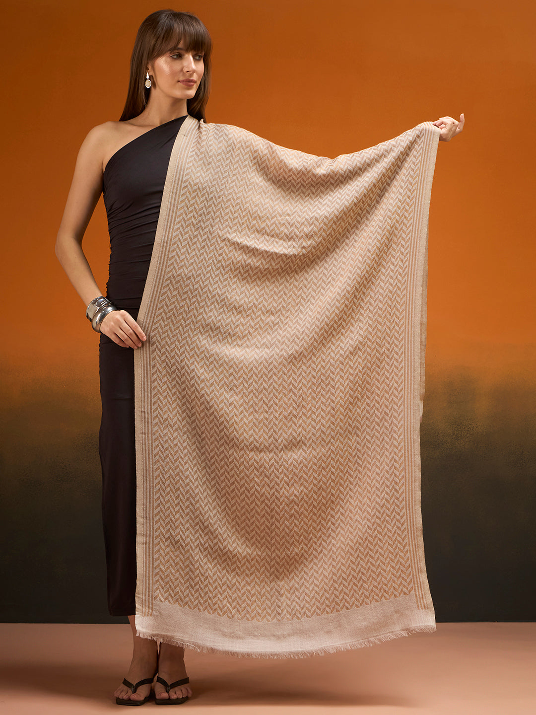 Women Heritage chevron Zari Stole