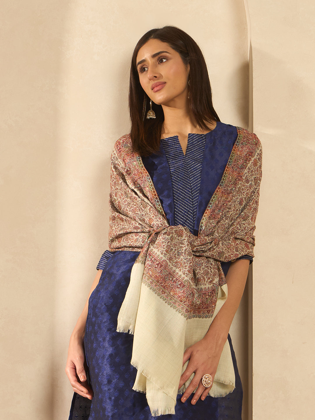 Women Fleur Royale Kashmiri Jamawar Woven Shawl