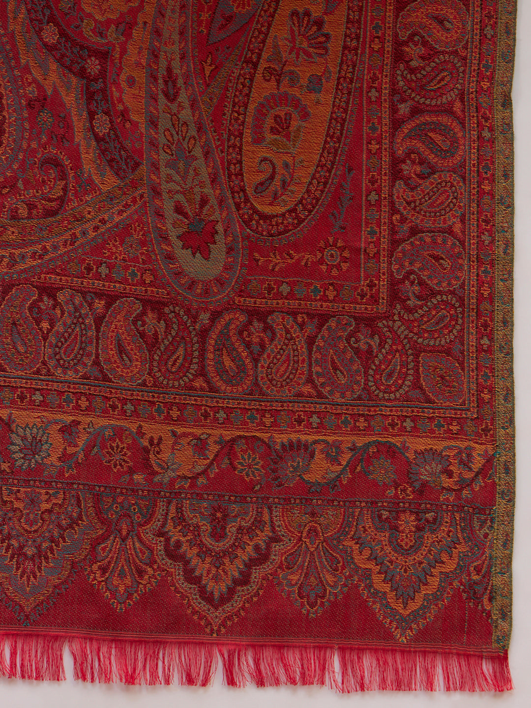 Pashmoda Women  Grand Paisley Kaani Wool Blend Kashmiri Shawl, Stole, Scarf | Luxury Pashmina Jamawar Soft Warm Evening Wrap (Size 40X80 inches )