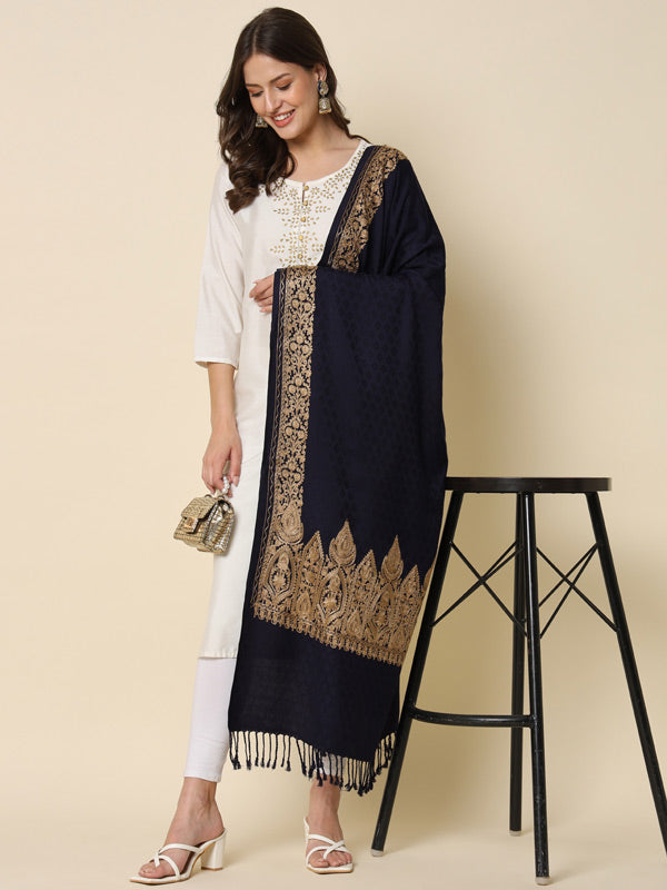 Women's Zarbaft Embroidered Stole (Size 71X203 CM)