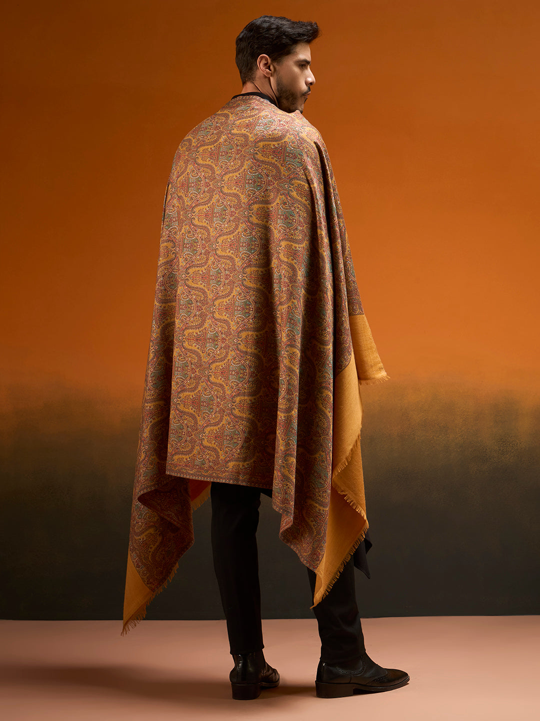 Men Gulnaar Royale Reversible Kaani Zari Shawl