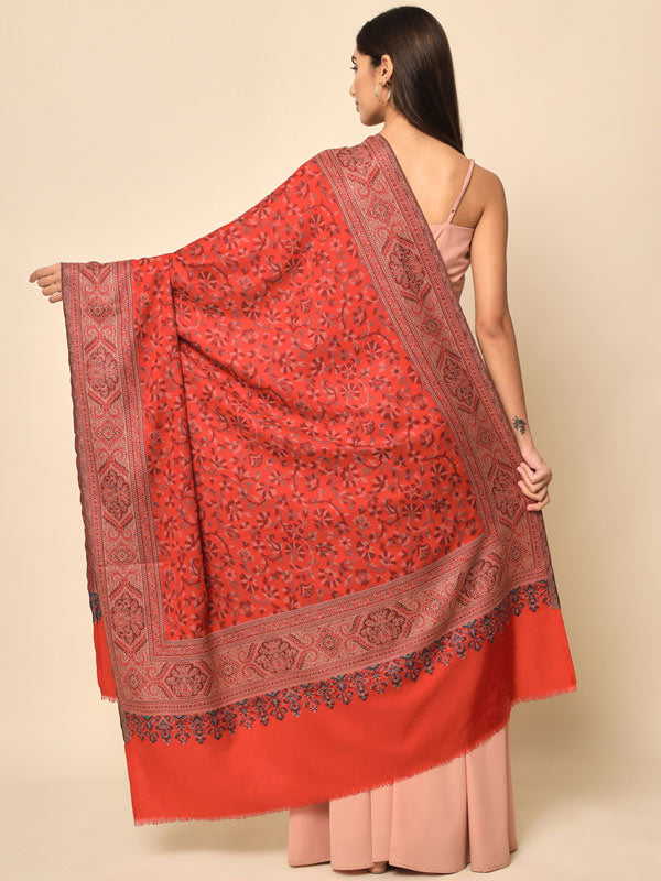 Women Khwabida Woven Design Jamawar Shawl (Size 101X203 CM)