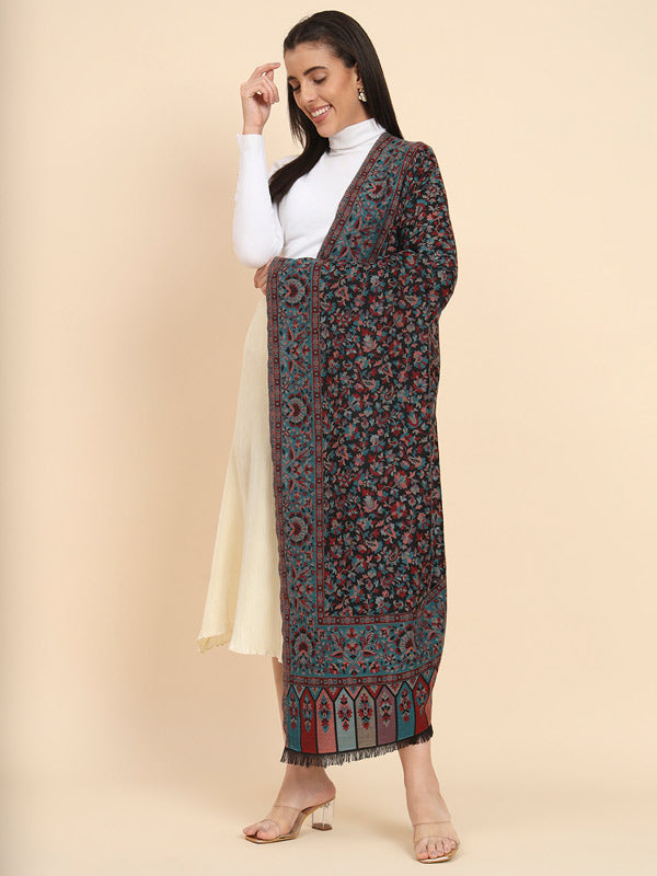 Women Dastaan Woven Design Jamawar Shawl (Size 101X203 CM)